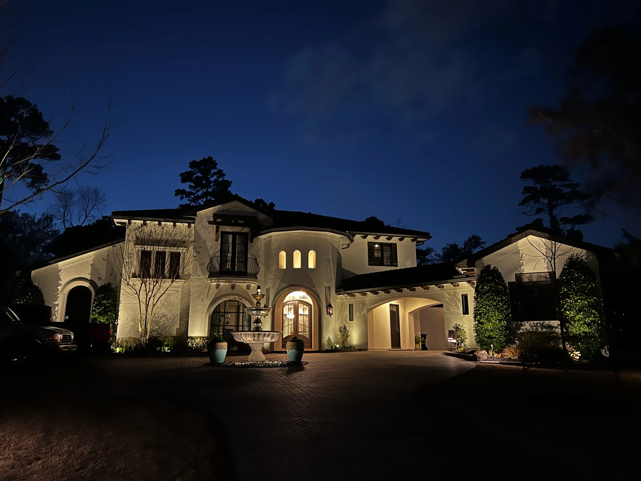 Complete outdoor lighting at a luxury home in Clearwater, FL.