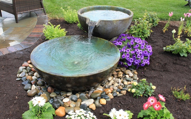 Landscape Fountains installation at a resident